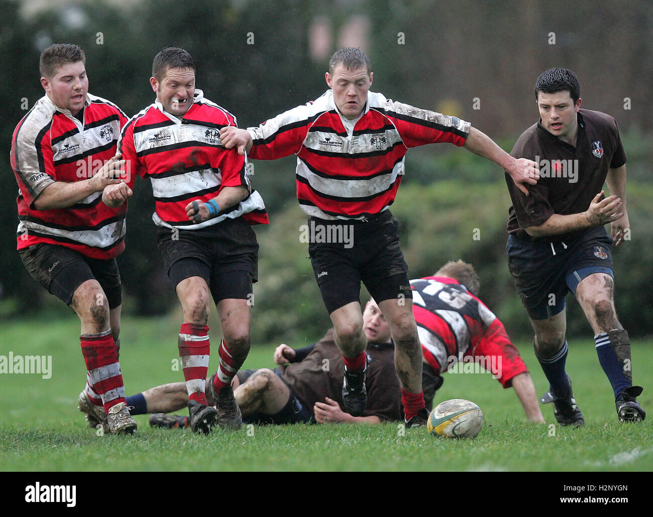 Stanford-le-Hope RFC vs Witham RFC - Essex Rugby League - 06/01/07 Stock Photo