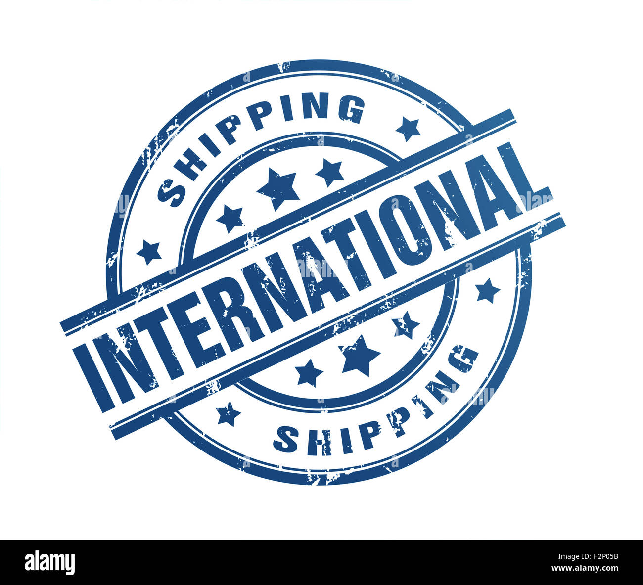 international shipping rubber stamp illustration Stock Photo Alamy