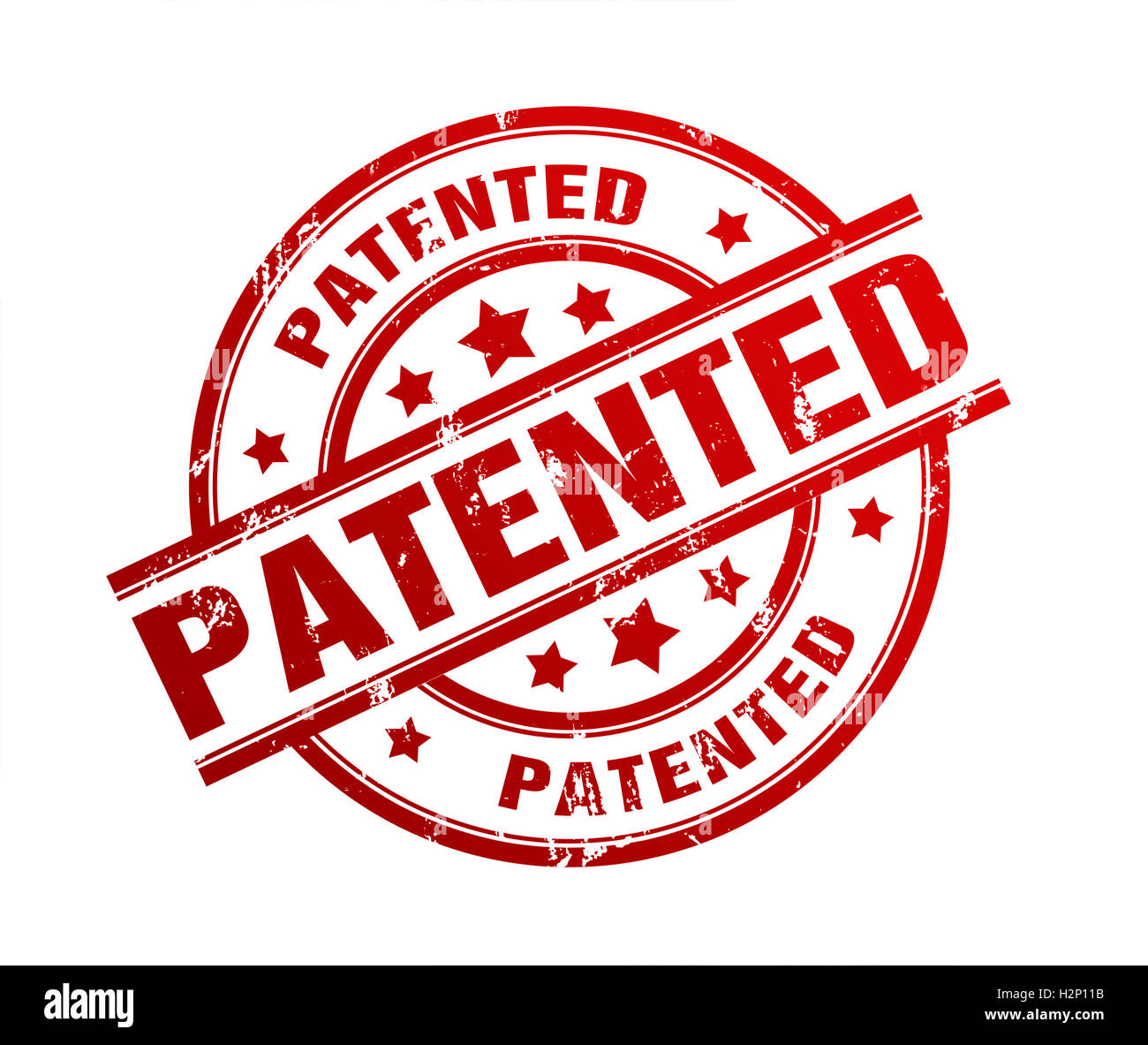 patented rubber stamp illustration Stock Photo - Alamy