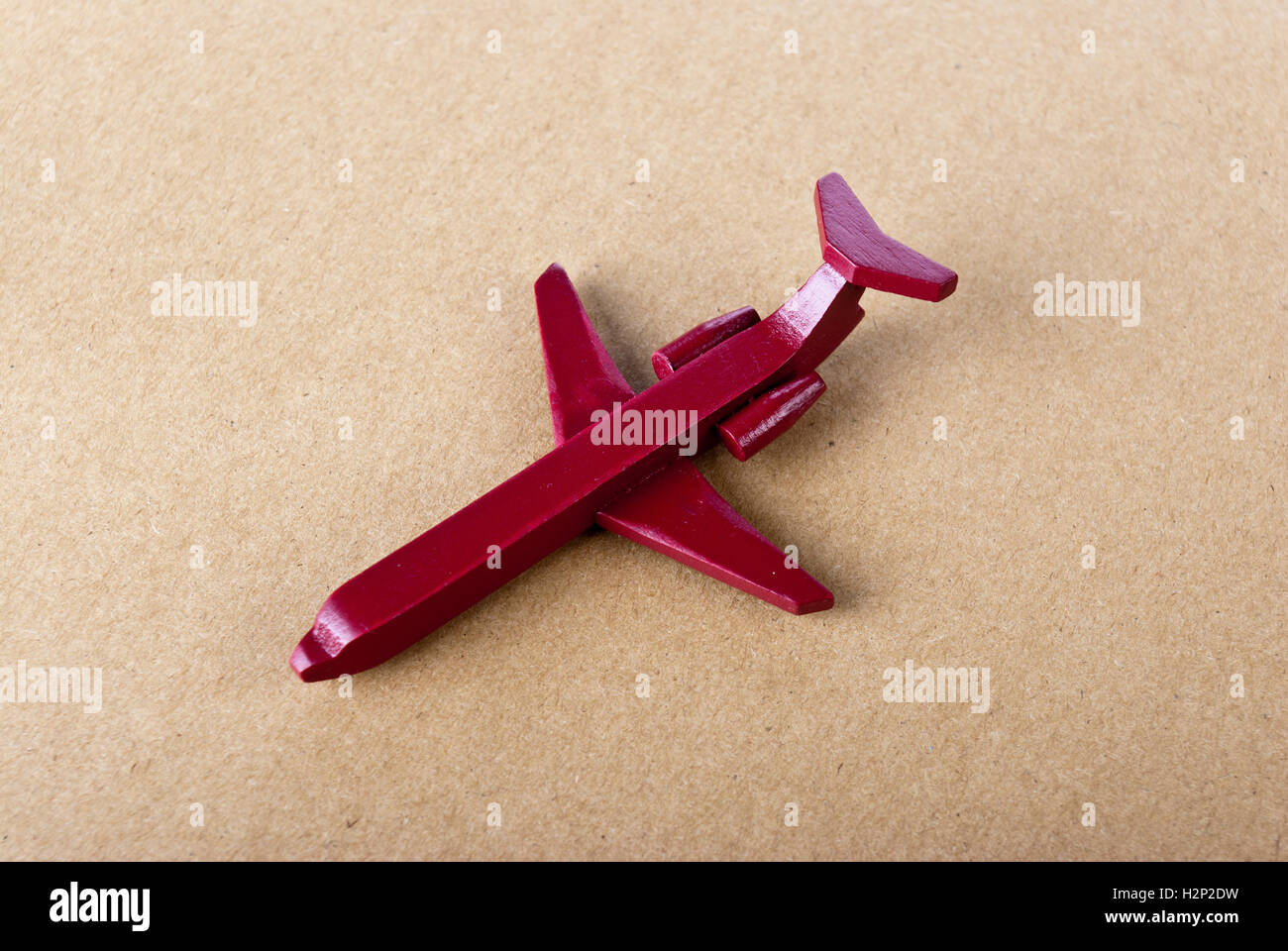 red aircraft of airplane on red color Stock Photo - Alamy