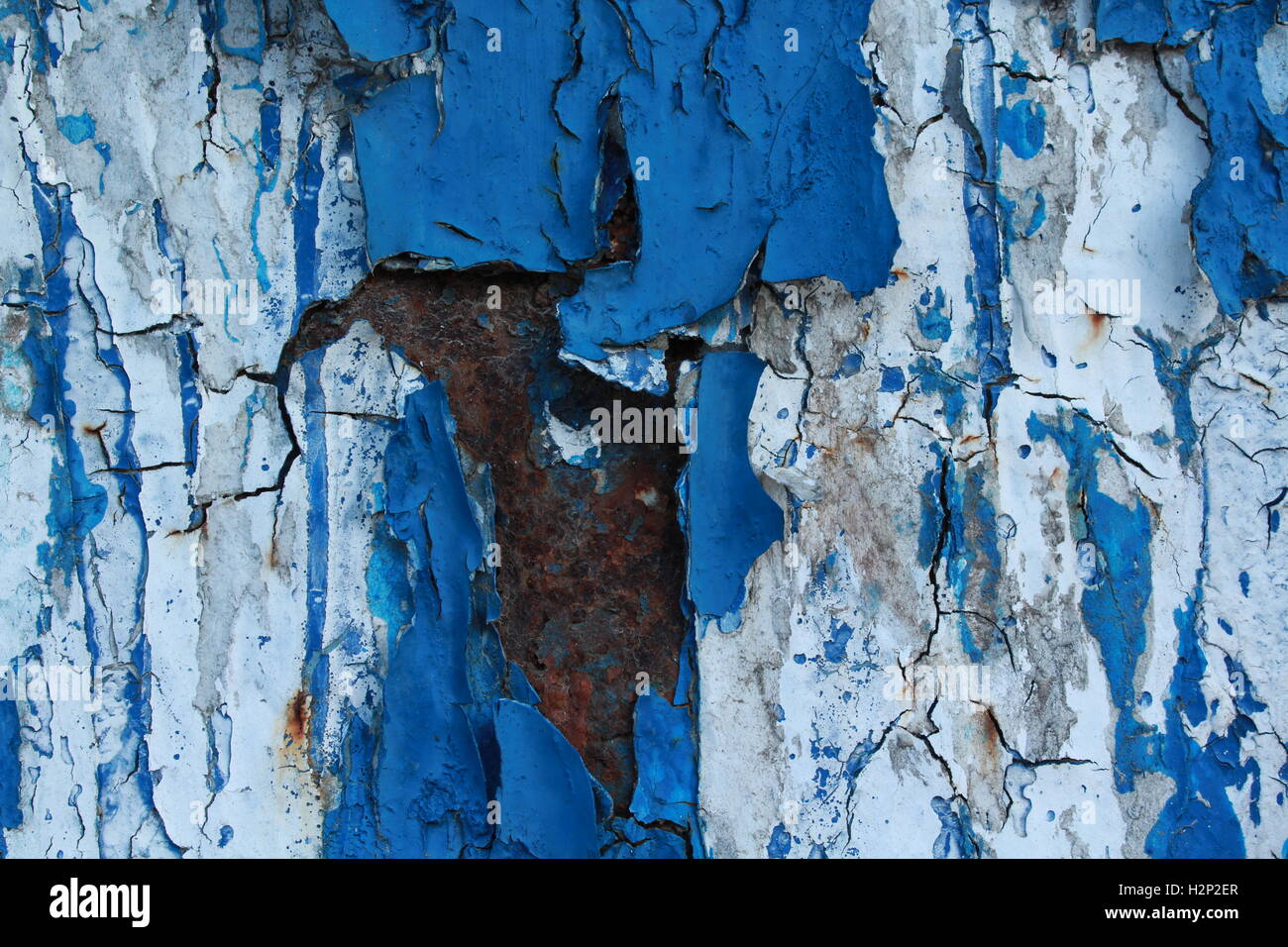 rusty blue board Stock Photo