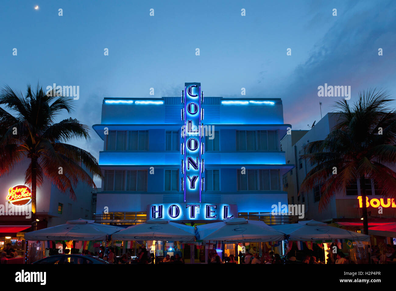 Colony Hotel, South Beach, Miami, Florida Stock Photo - Alamy