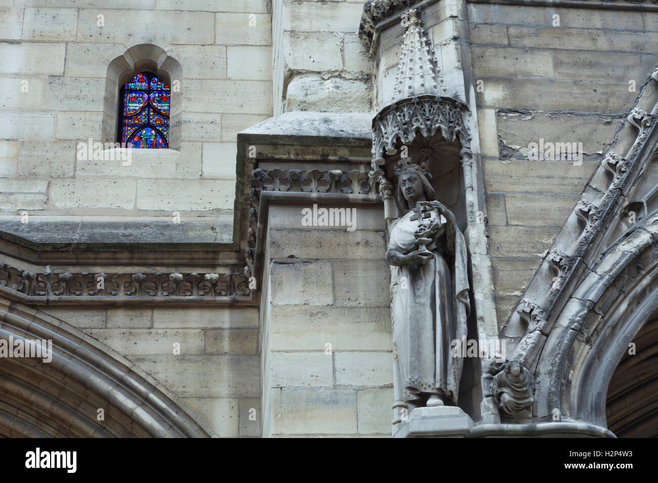 Detail of La Sainte-Chapelle, Paris Stock Photo