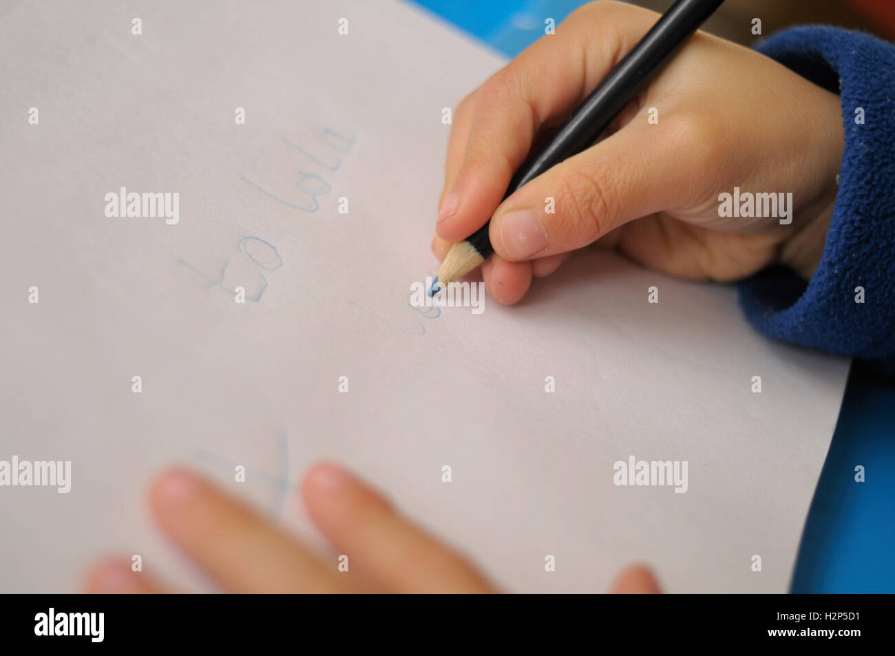 Child Learning to Write Stock Photo Alamy