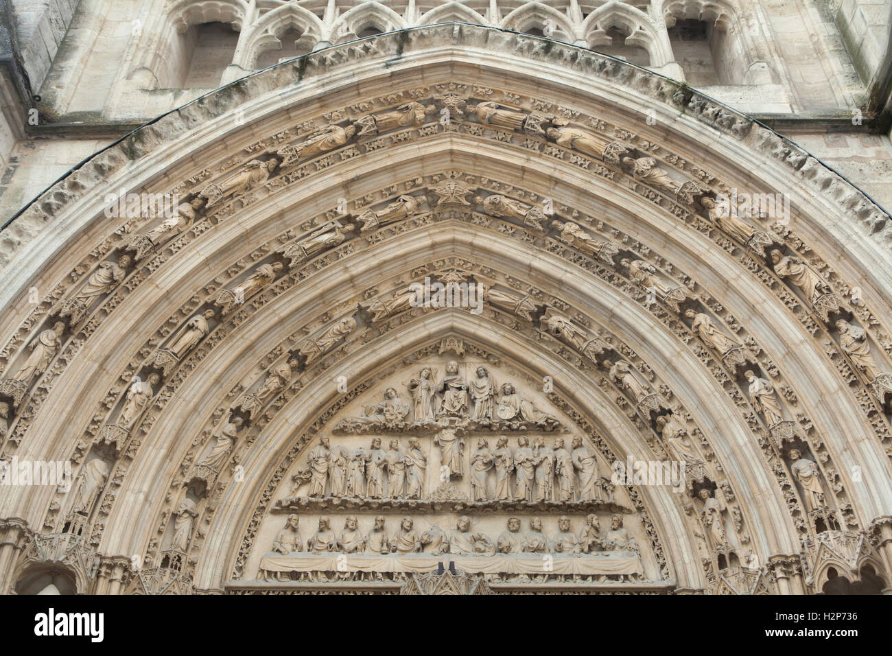 Portal of Arrows of the Bordeaux Cathedral in Bordeaux, Aquitaine, France. Stock Photo