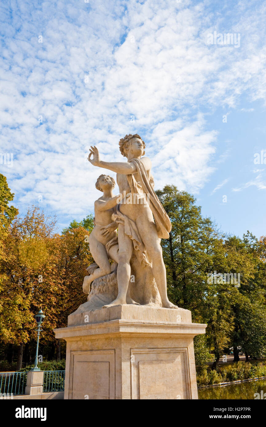 Sculpture in Lasienki Krolewskie Park (Royal Bath Park), Warsaw, Poland Stock Photo
