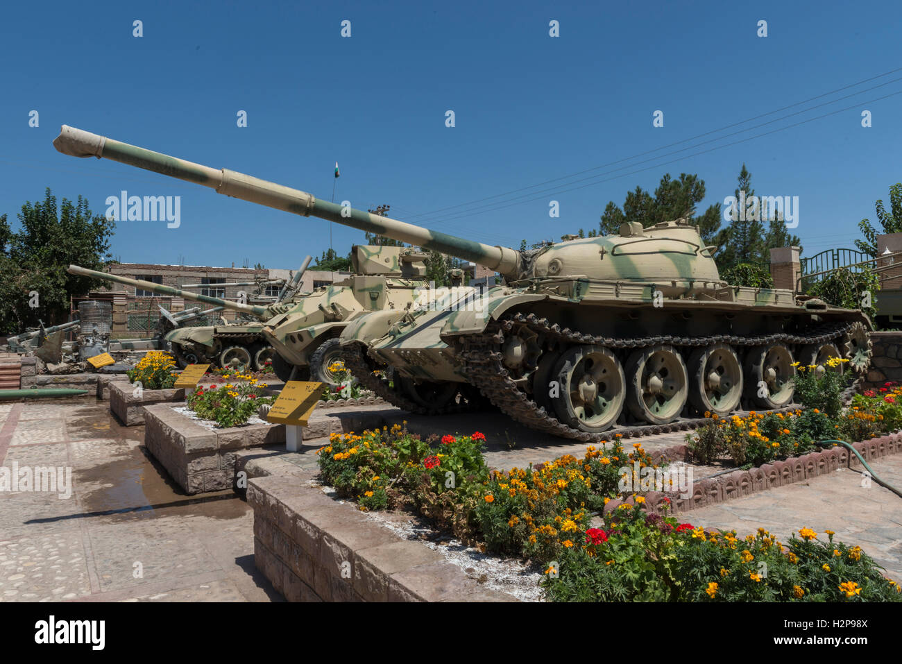 Kerman, Museum Of The Holy Defence, Tanks Used During The Iraqi War Stock Photo