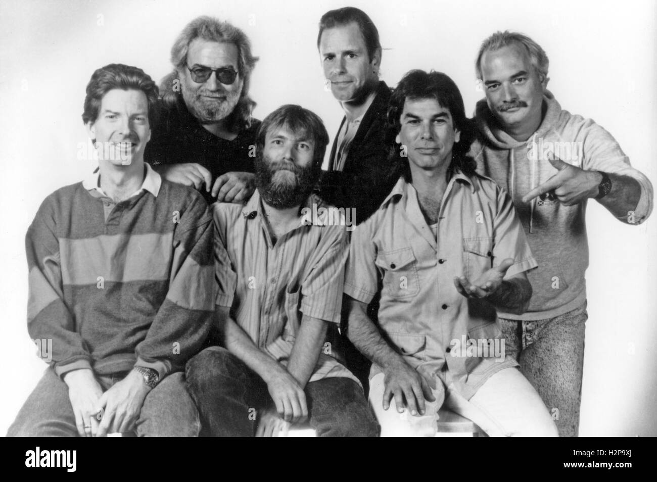 GRATEFUL DEAD  Promotional photo of US rock group about 1980 while on Arista with Jerry Garcia second from left Stock Photo