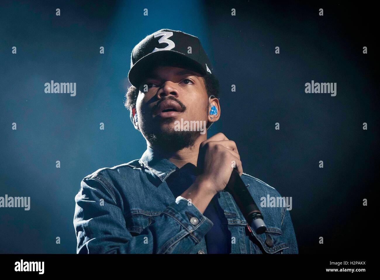 Chance rapper performs live on stage hi-res stock photography and ...
