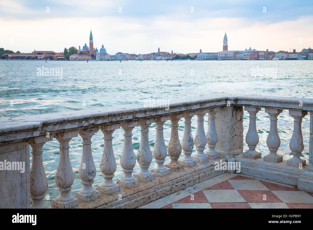 Venice panorama from the waterfront during a cloudy day Stock Photo - Alamy