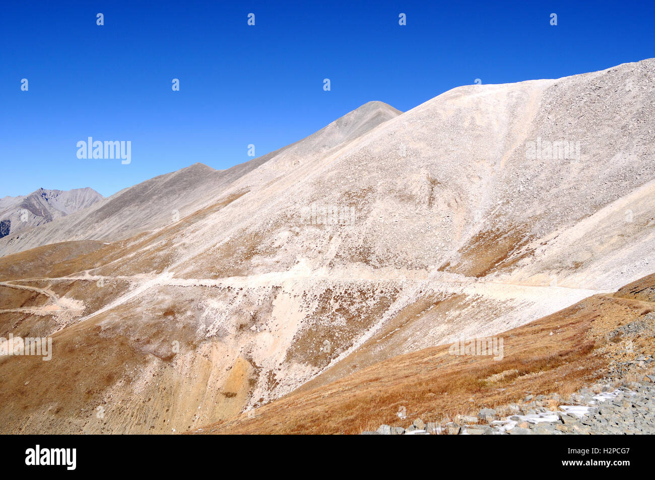 Baldwin Gulch Jeep road in Colorado leading to Mount Antero Stock Photo ...