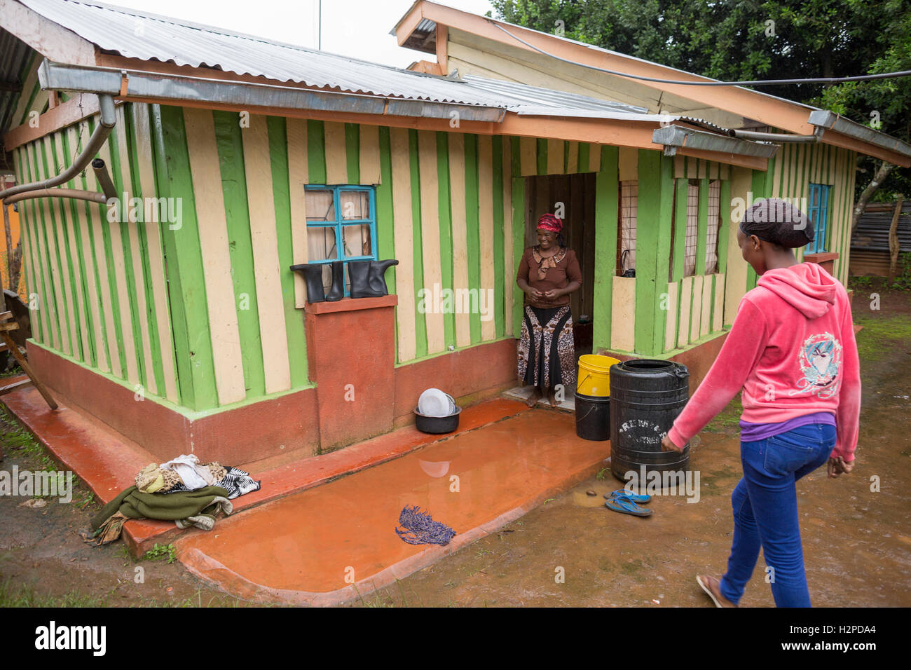 Decorative farmhouse in Kirinyaga County, Kenya Stock Photo Alamy