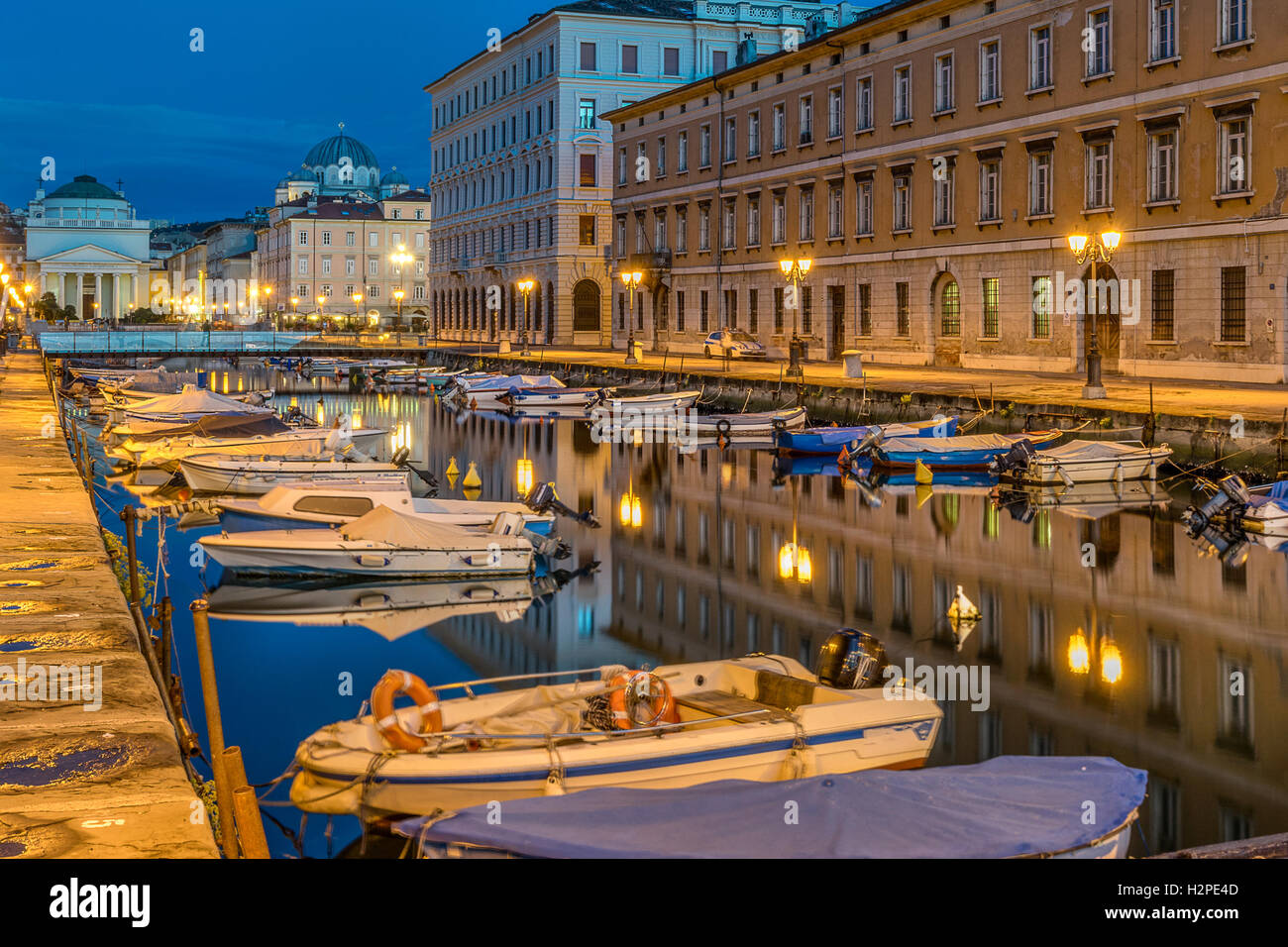The Grand Canal in Trieste Stock Photo