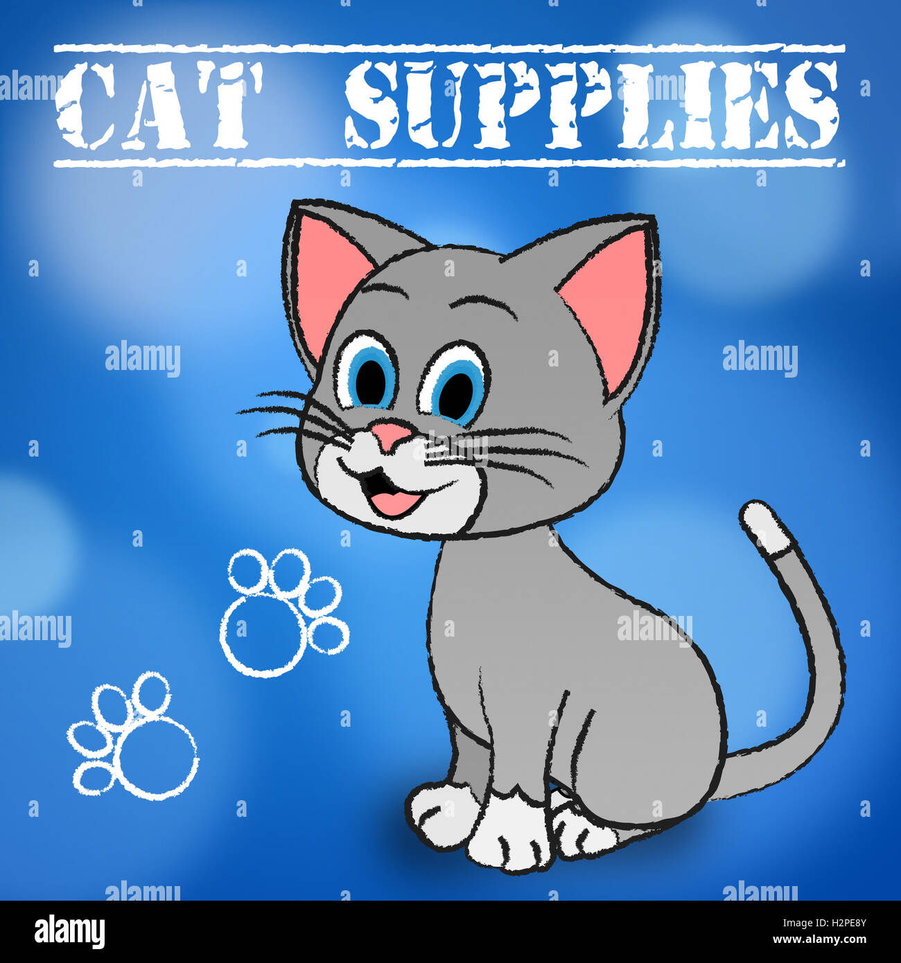 Cat Supplies Representing Supply Kitty And Goods Stock Photo Alamy