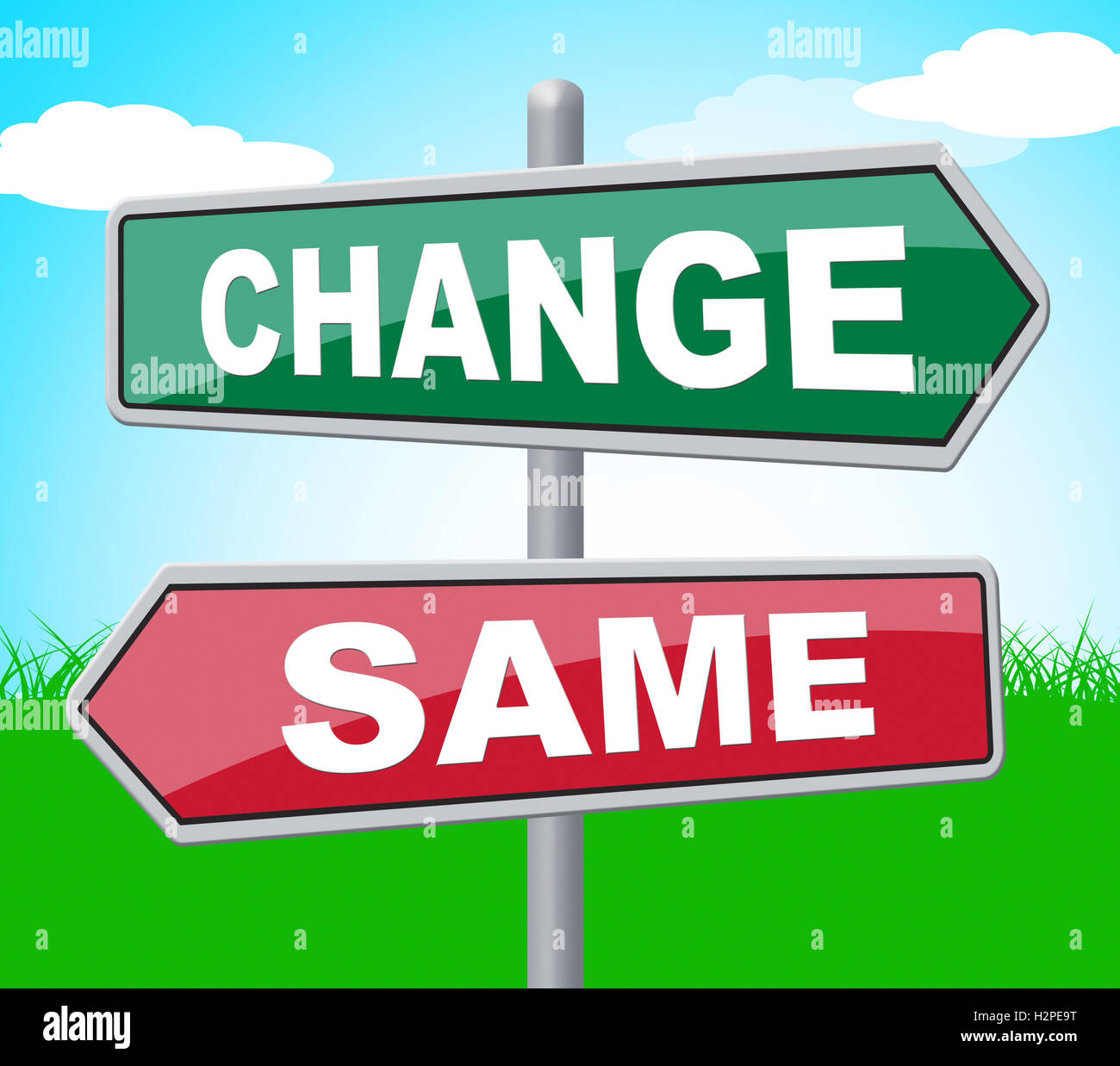 That makes a change meaning. Новый changed. change sign. same meaning. new change.