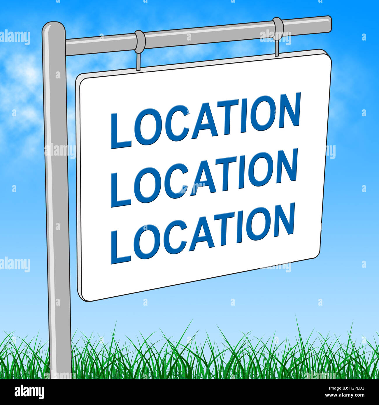House Location Indicating Home Place And Directions Stock Photo Alamy