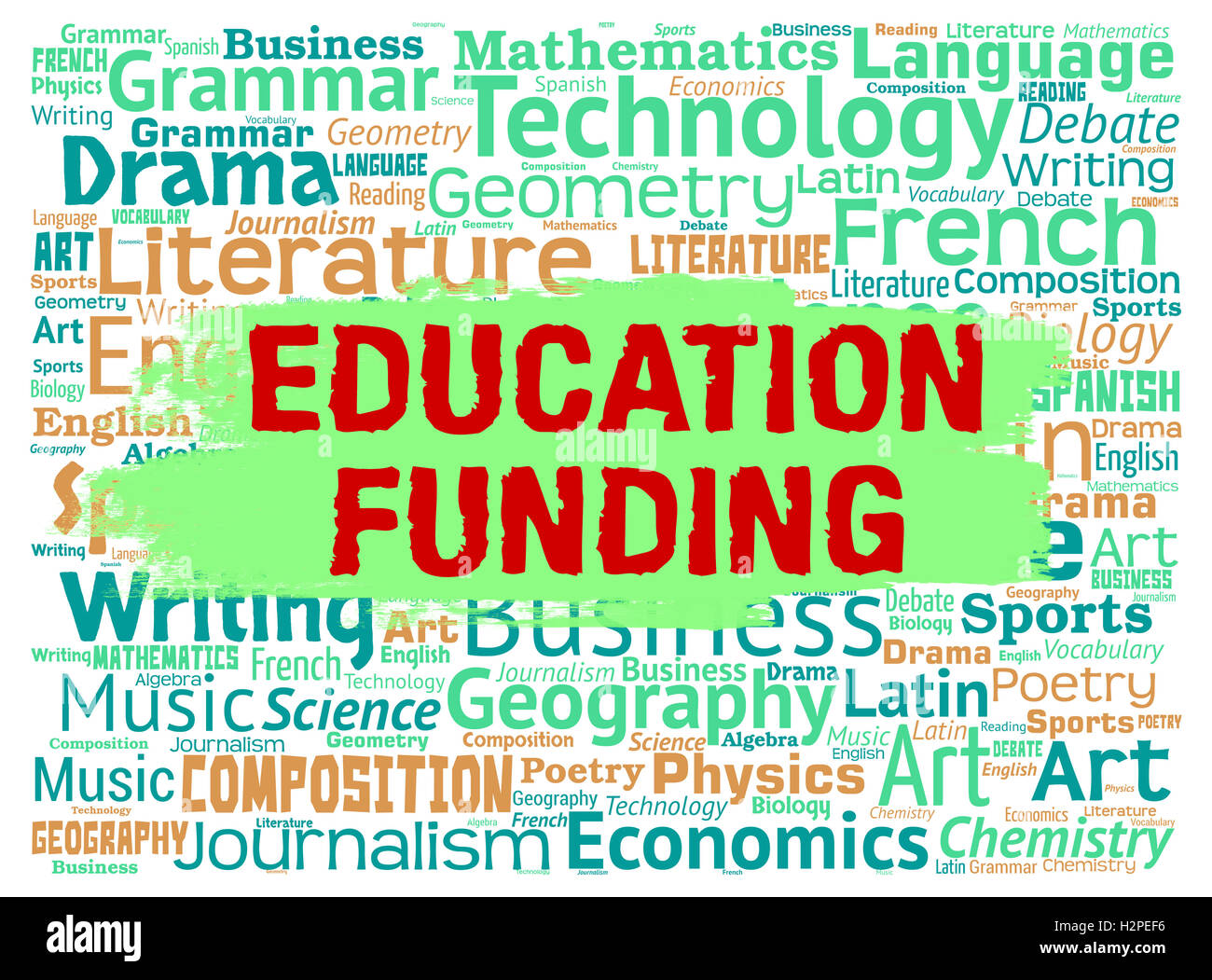 Education funding meaning fundraising school and money stock photo alamy