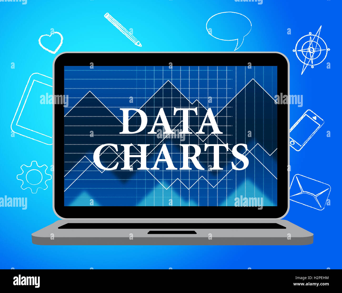 Data Charts Meaning Business Graph And Computing Stock Photo Alamy