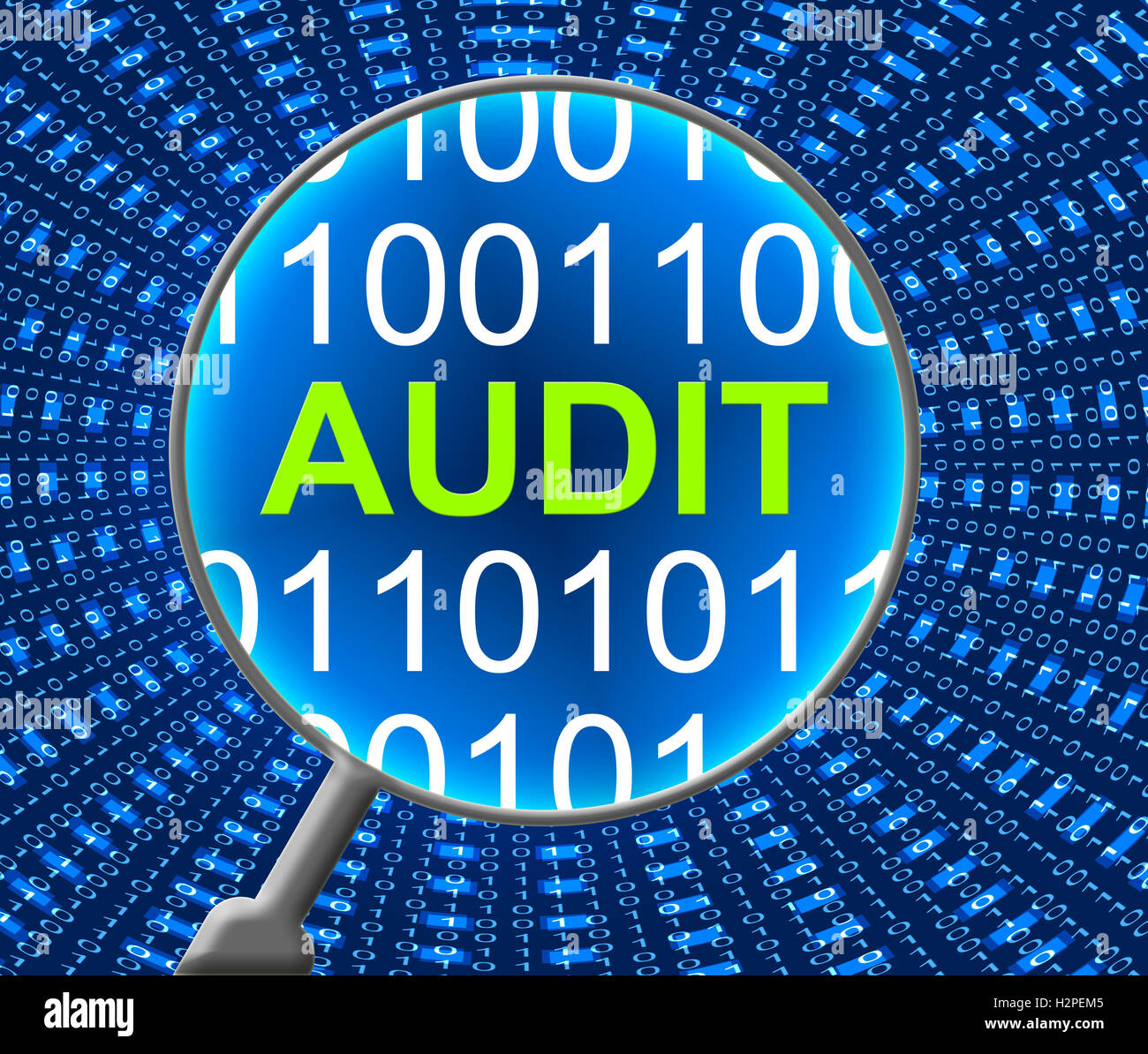 Computer Audit Showing Finance Keyboard And Computers Stock Photo Alamy