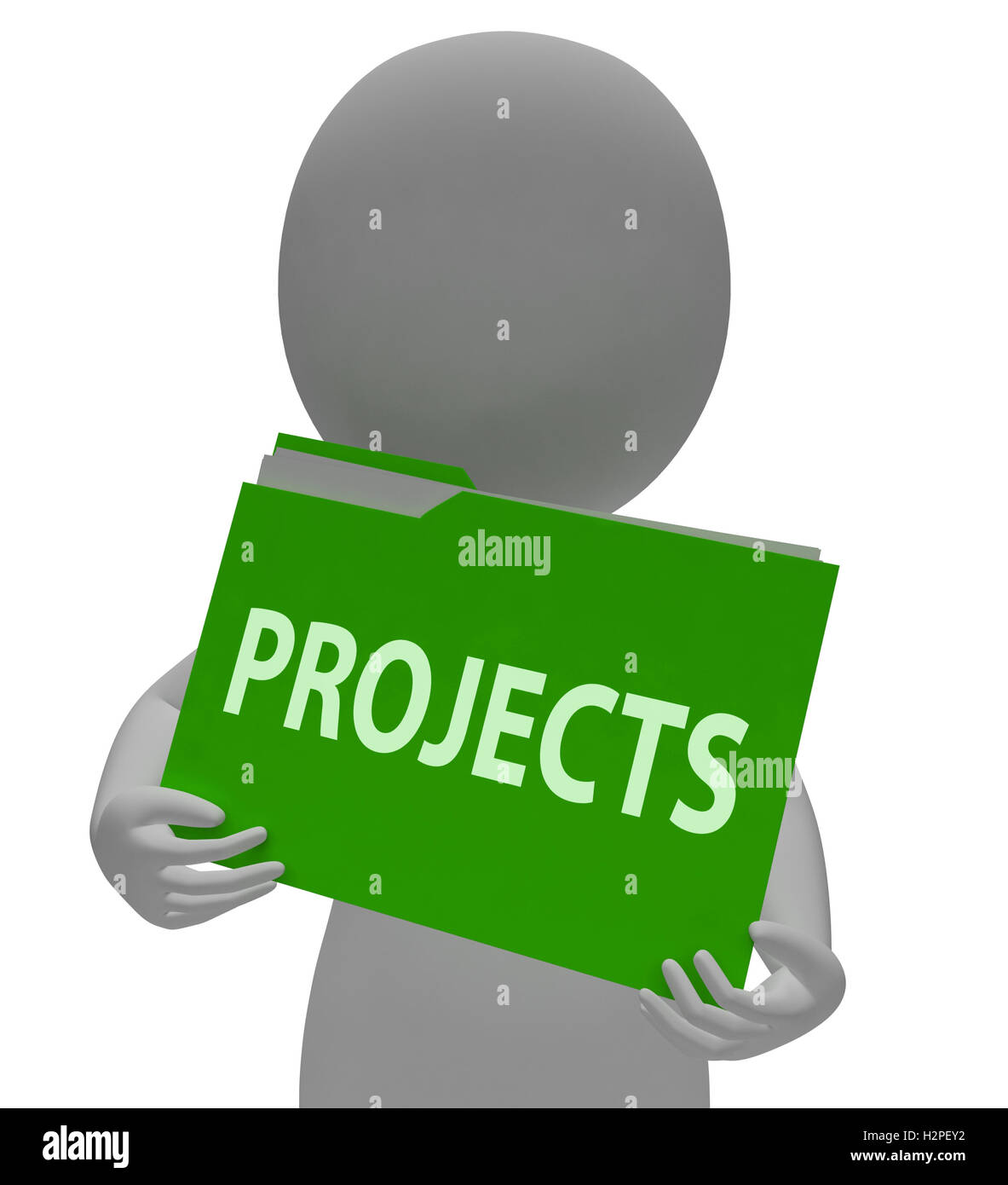 Projects Folder Showing Arranging Folders 3d Rendering Stock Photo Alamy