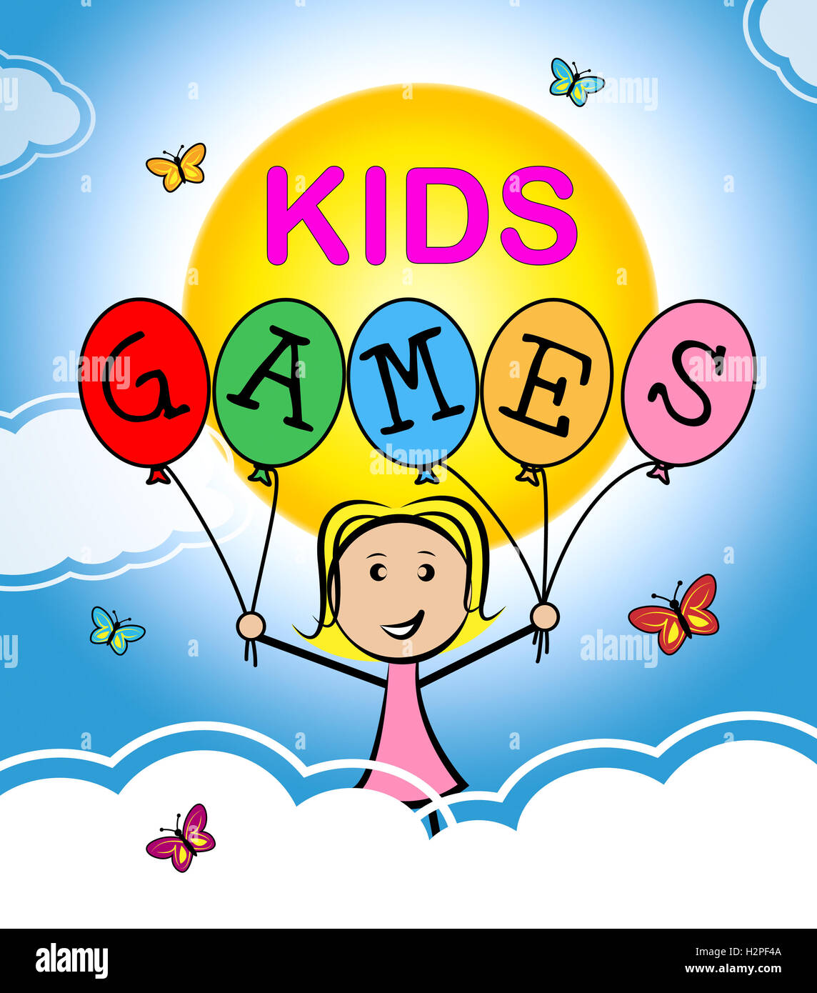 Kids Games Representing Play Time And Playing Stock Photo Alamy