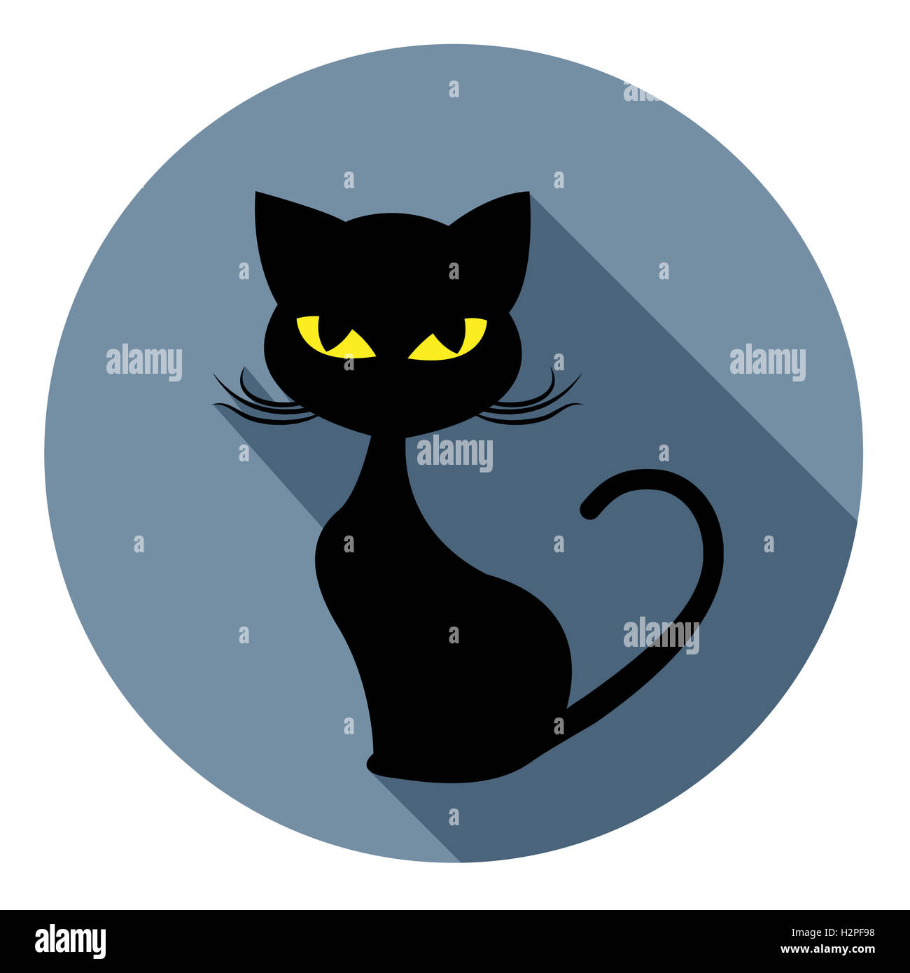 Premium Vector  Cute halloween cat icon minimalist in yellow