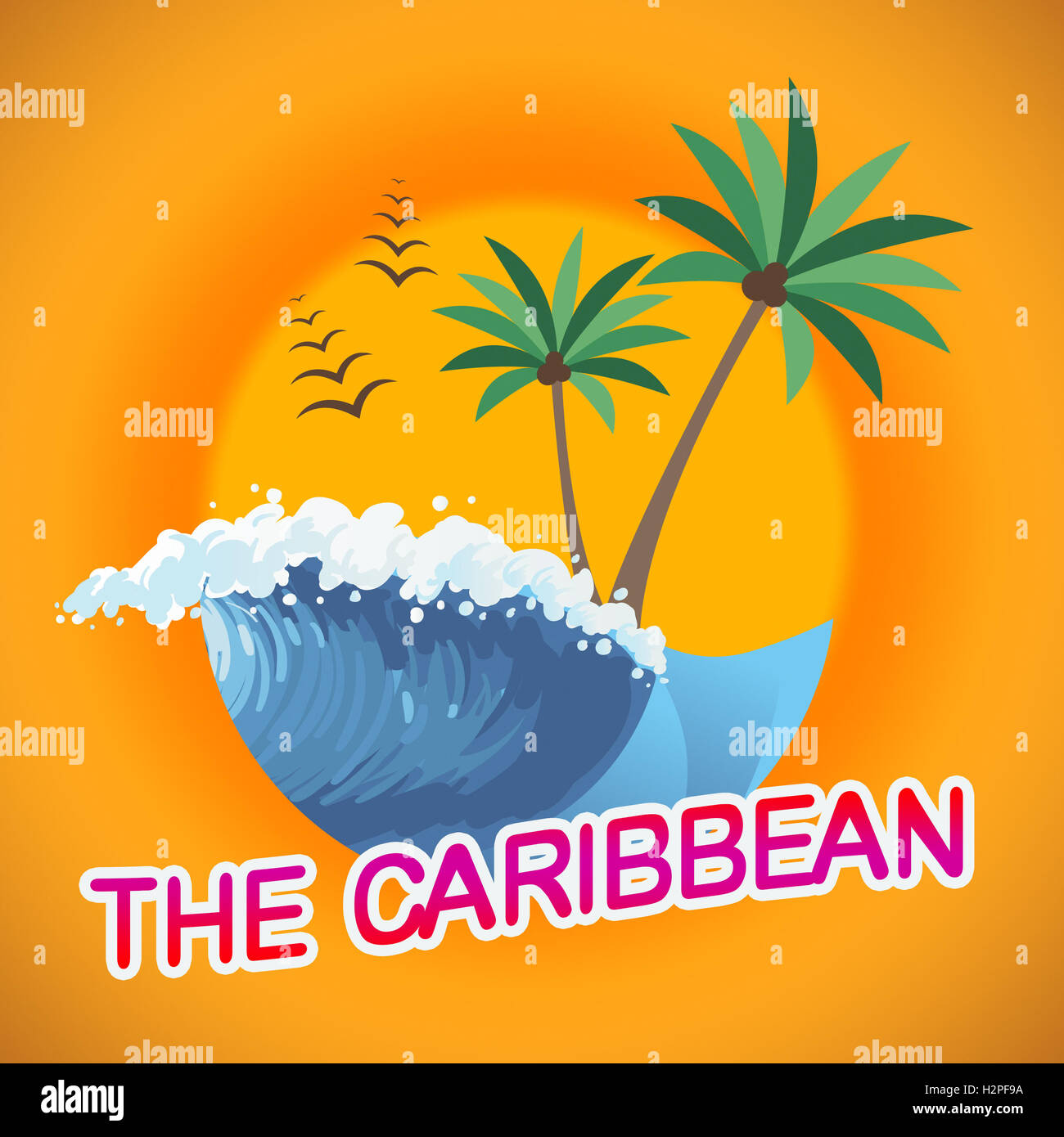 Caribbean Vacation Representing Summer Time And Warm Stock Photo