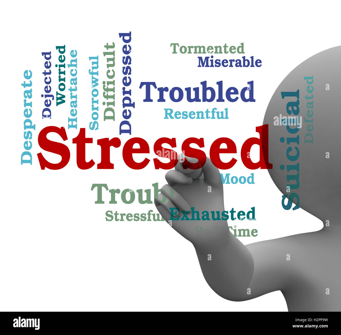 Stressful Word Meaning Pressures Overload Tension Stock