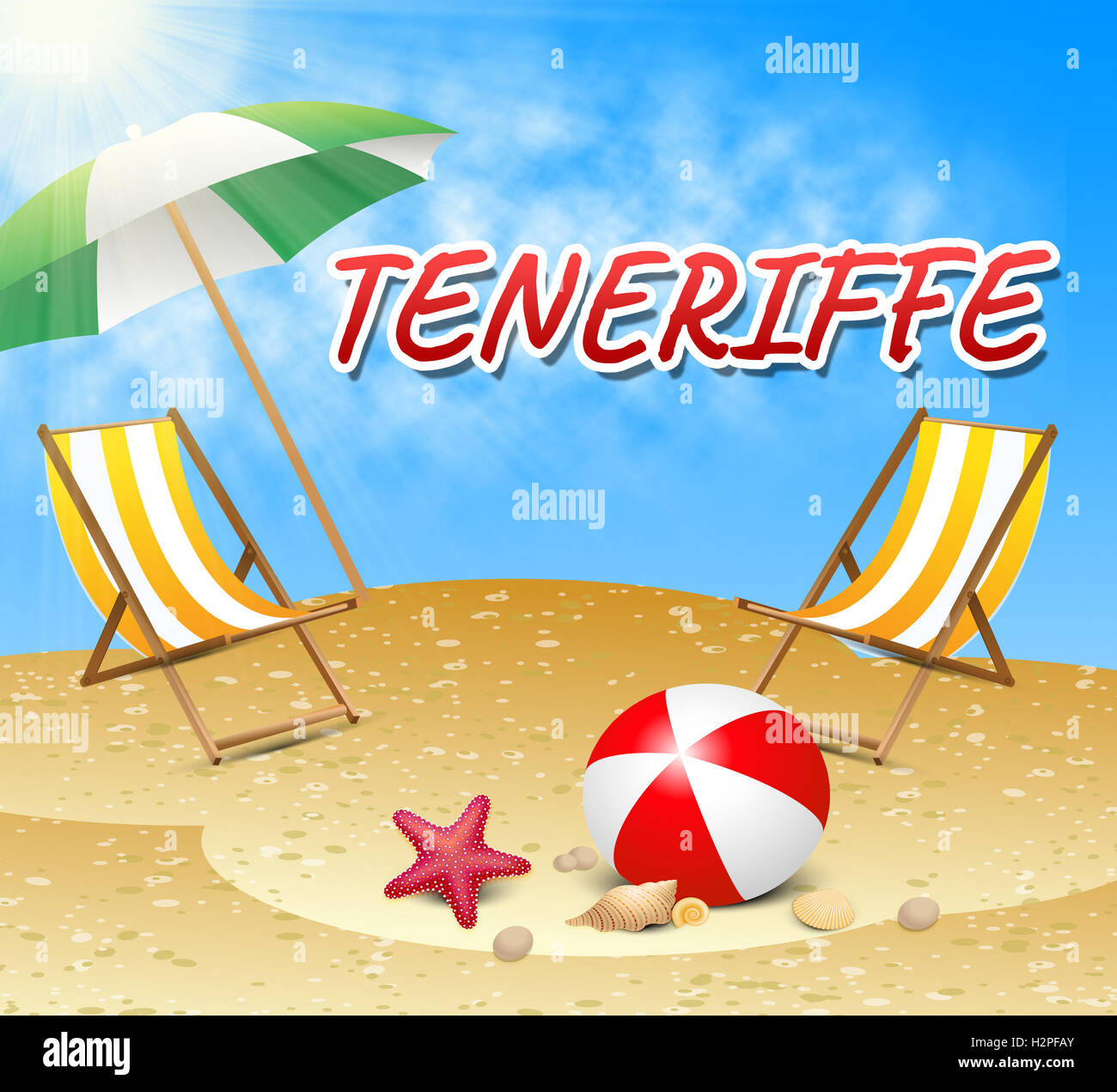 Teneriffe Vacations Showing Summer Time And Getaway Stock Photo