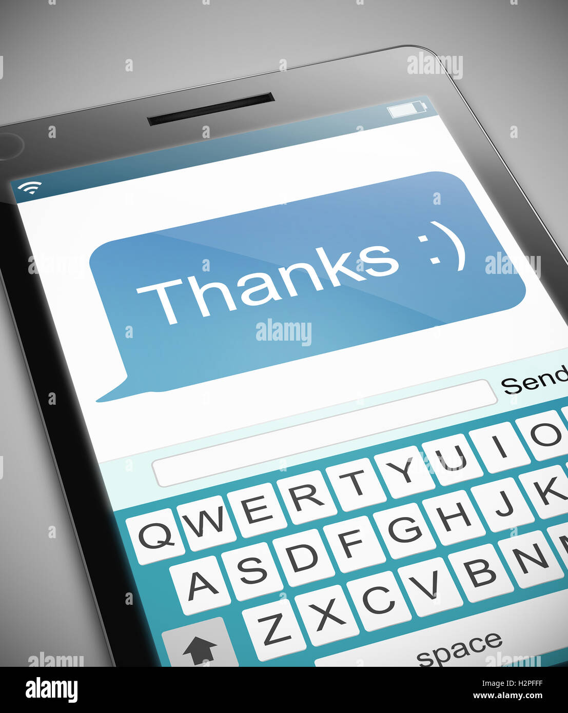 Thank you message concept. Stock Photo