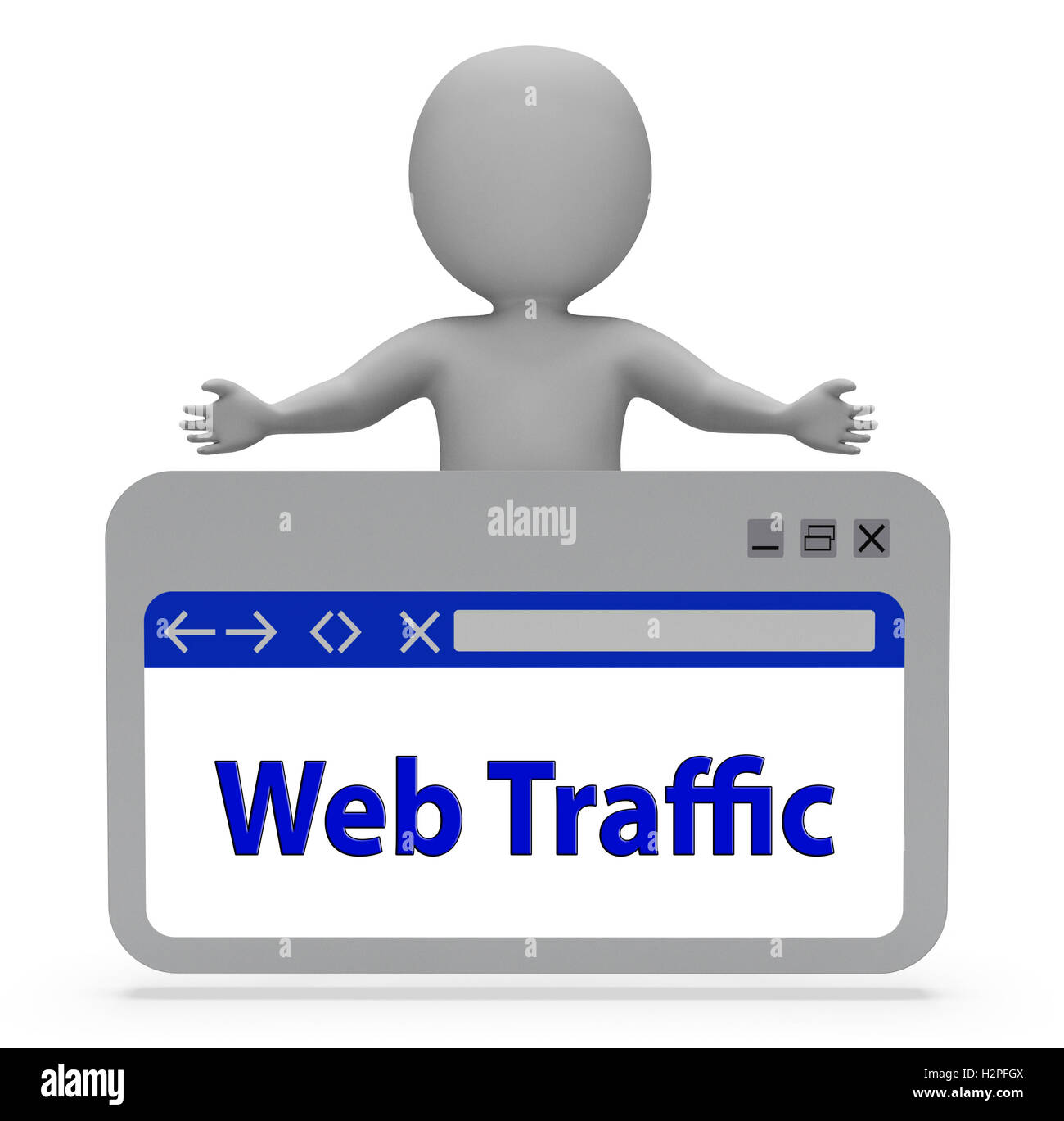  Traffic page Meaning site Online 3d Rendering Stock Photo Alamy