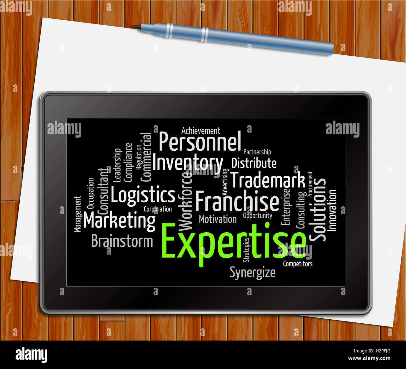 Expertise Word Representing Excellence Capabilities And Experts Tablet ...