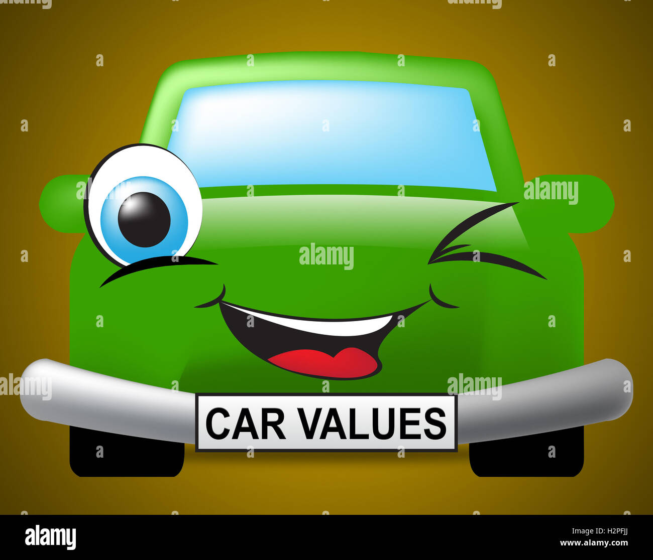 Car Values Meaning Selling Price And Valuations Stock Photo Alamy
