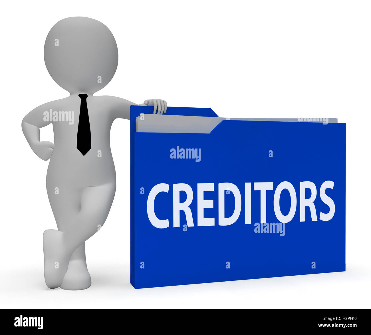 Creditors Folder Meaning Borrow Lending 3d Rendering Stock Photo