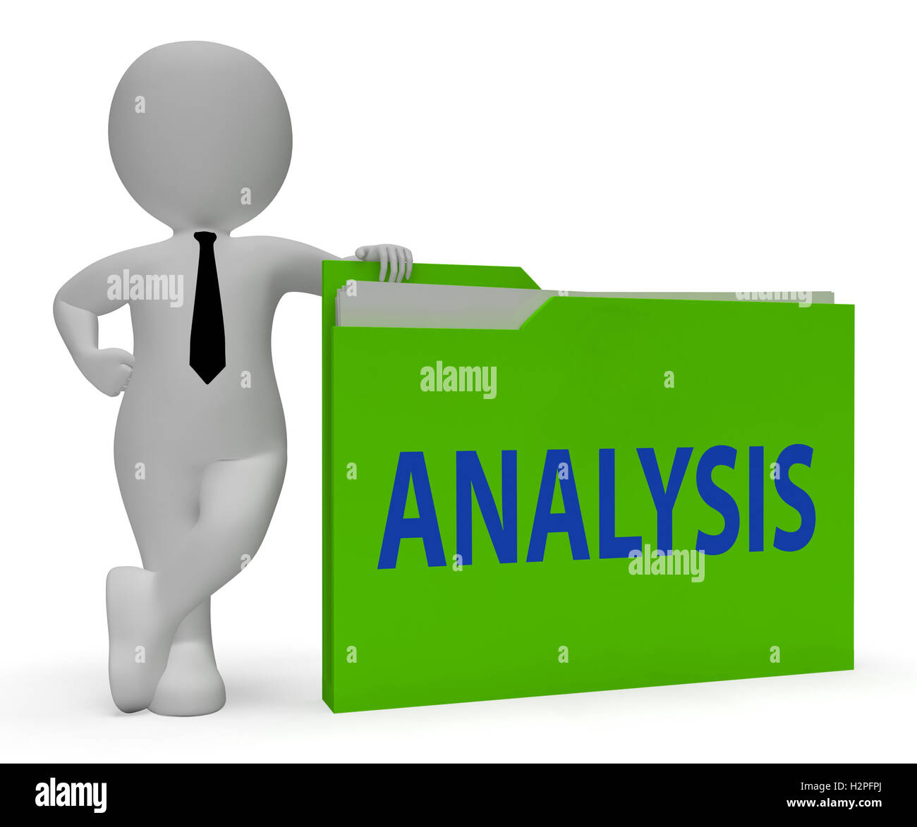 Analysis Folder Showing Analytic Folders And Organization 3d Rendering Stock Photo