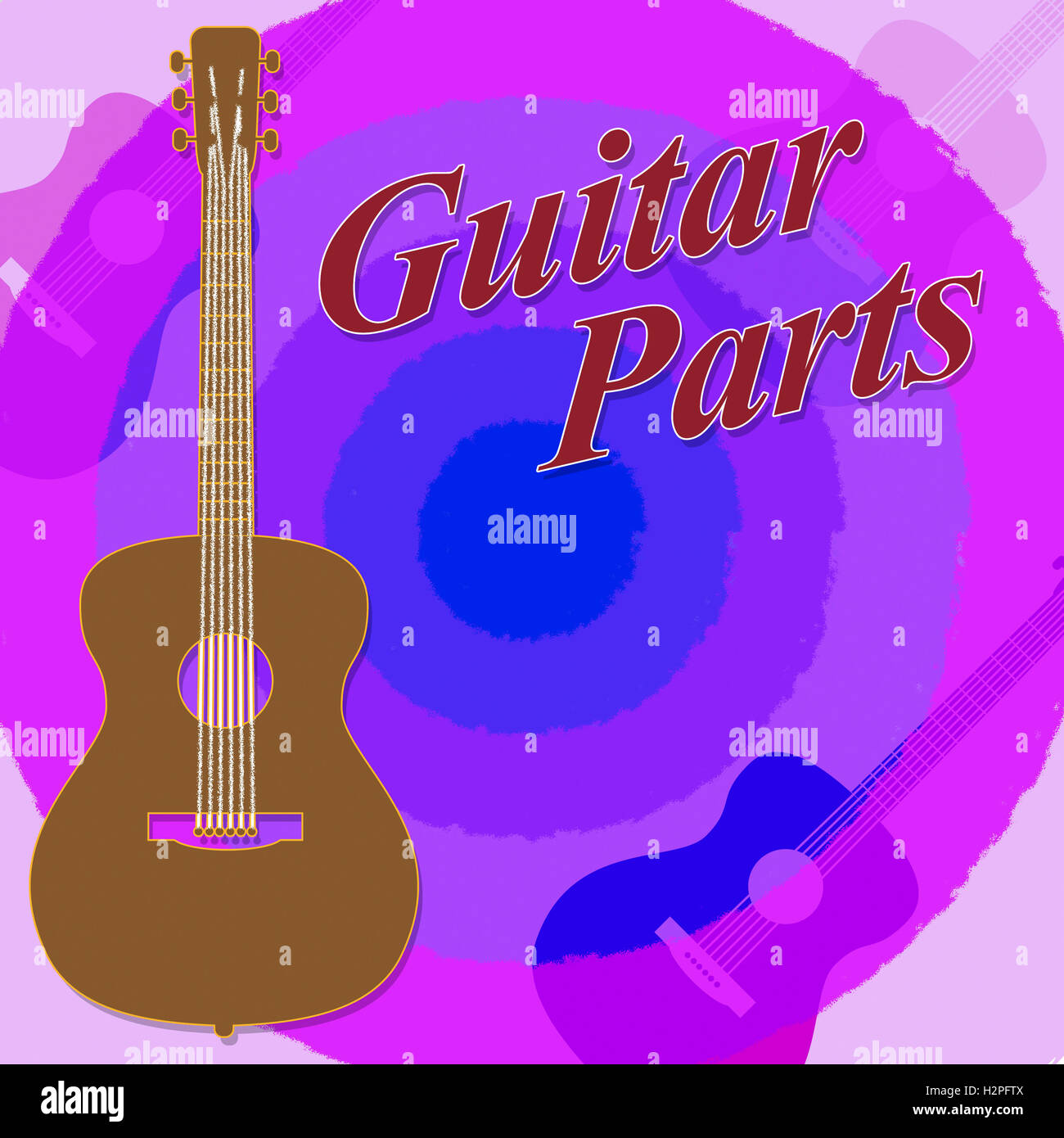Guitar Parts Meaning Rock Hits And Diy Stock Photo Alamy