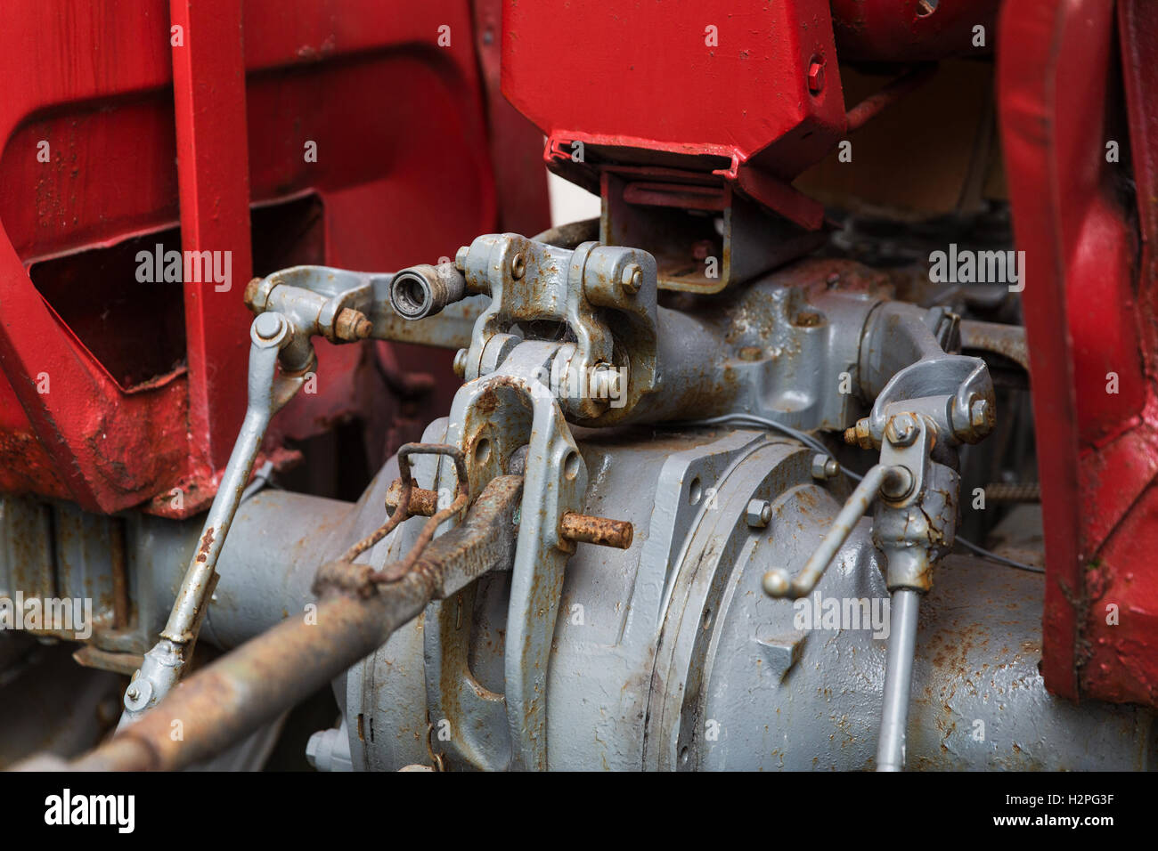 close up of vintage car hoist mechanism Stock Photo Alamy