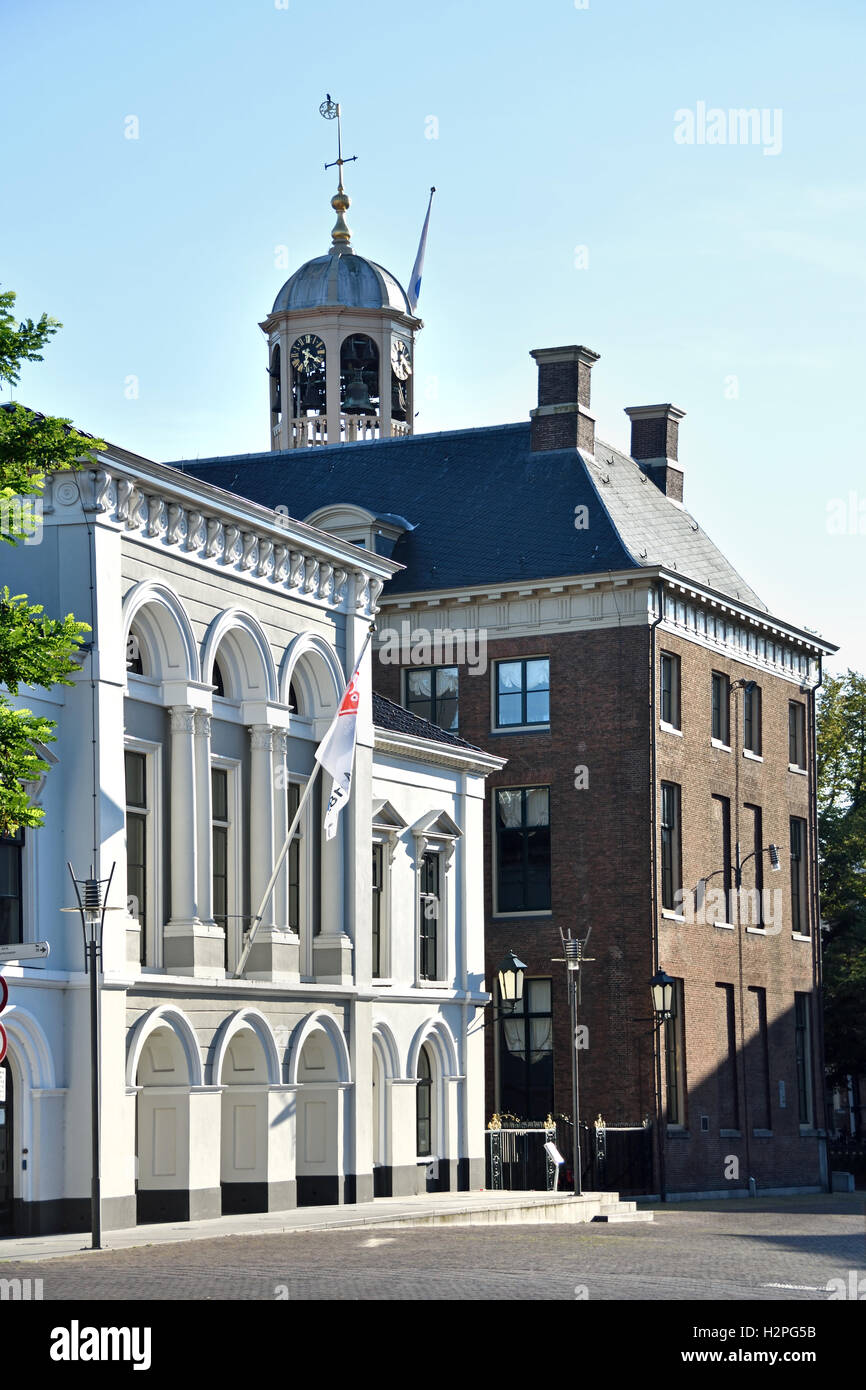 Hoofdwacht - Main Gard - Hofplein Leeuwarden 19th century military headquarters  now City Hall Friesland Fryslan the Netherlands Stock Photo