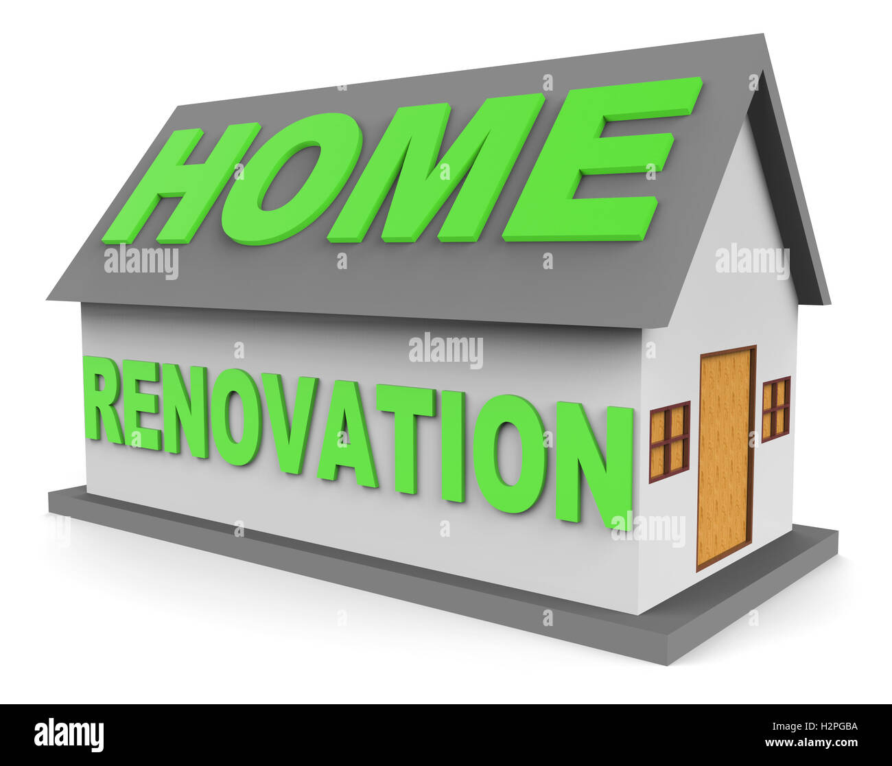 Home Renovation Meaning Improving Real Estate 3d Rendering Stock Photo Home Renovation Meaning Improving Real Estate 3d Rendering Stock Photo