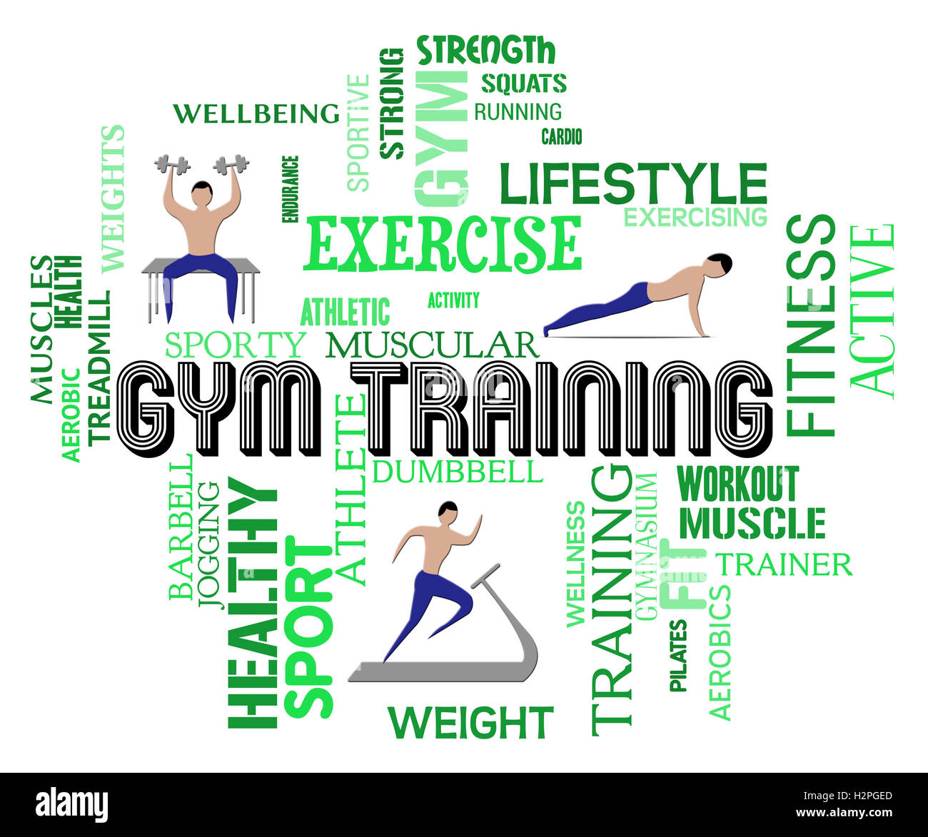 Gym Training Indicating Physical Activity And Endurance Stock Photo Alamy