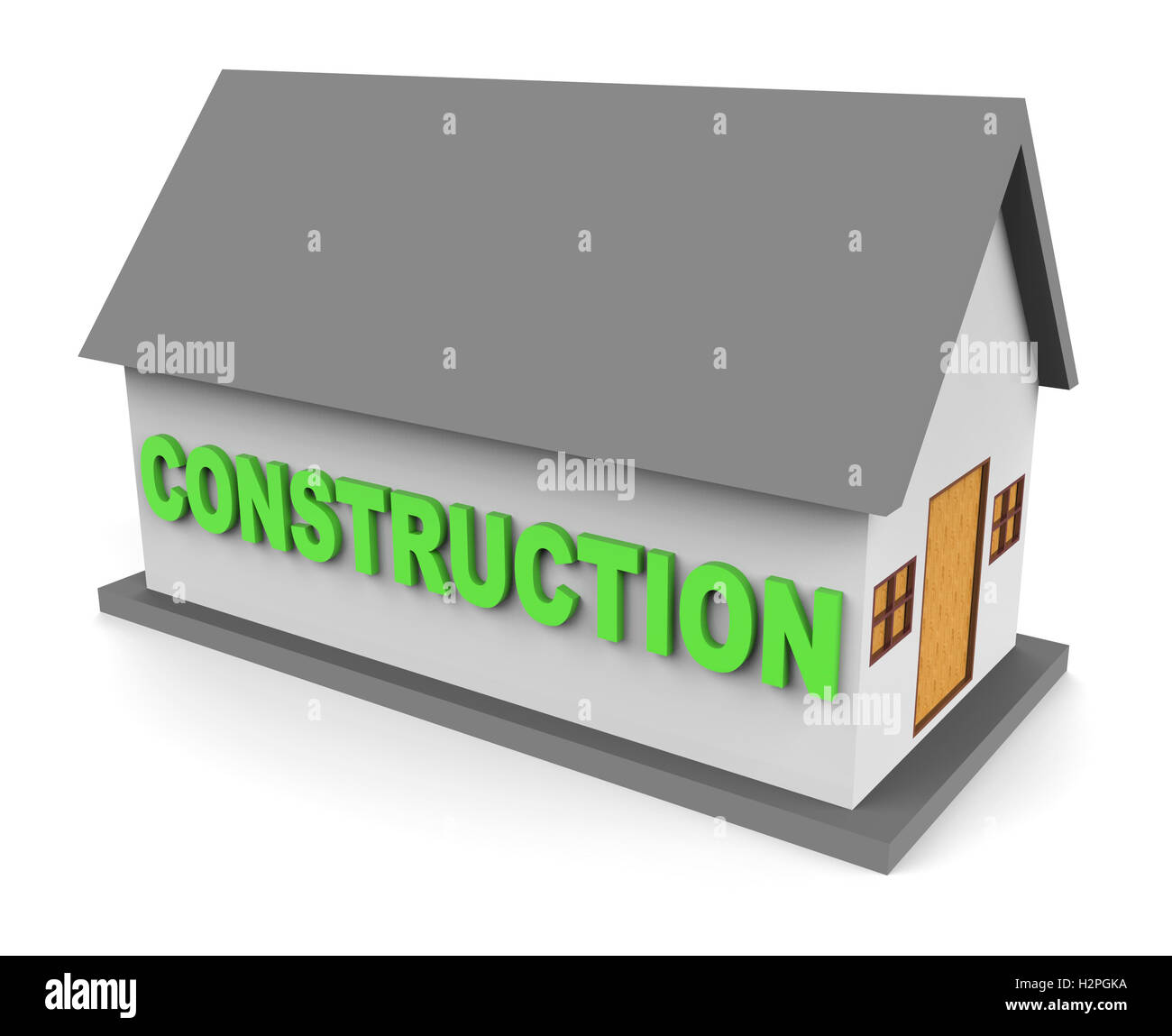 House Construction Meaning Building Houses 3d Rendering Stock Photo Alamy