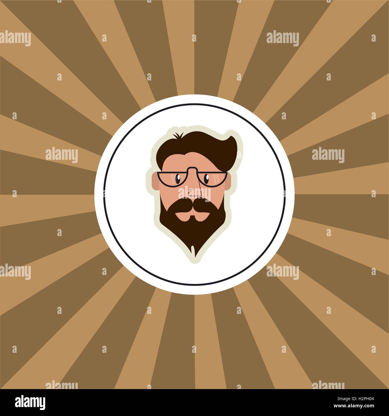 hipster man emblem image Stock Vector Image & Art - Alamy
