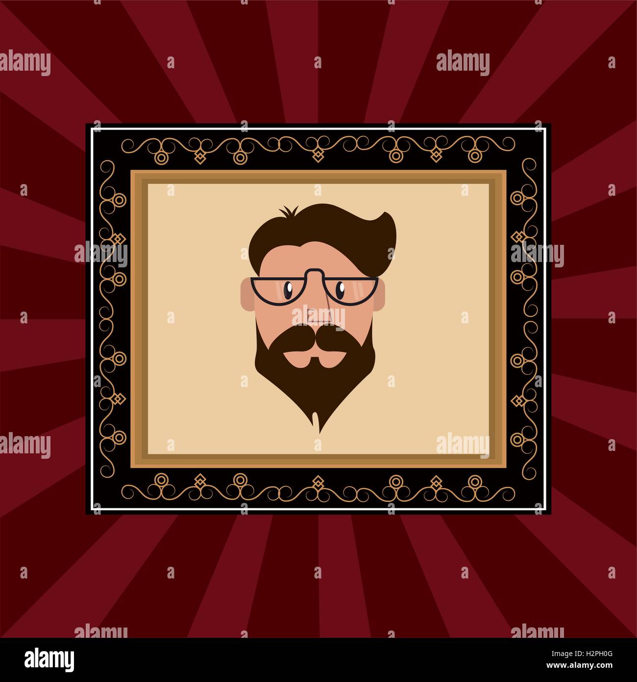hipster man emblem image Stock Vector Image & Art - Alamy