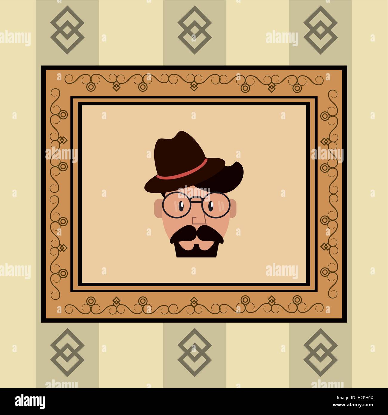 hipster man emblem image Stock Vector Image & Art - Alamy