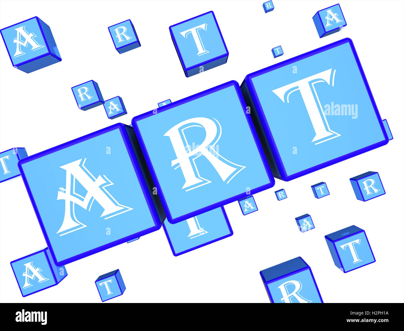 Art Dice Showing Creative Design 3d Rendering Stock Photo Alamy