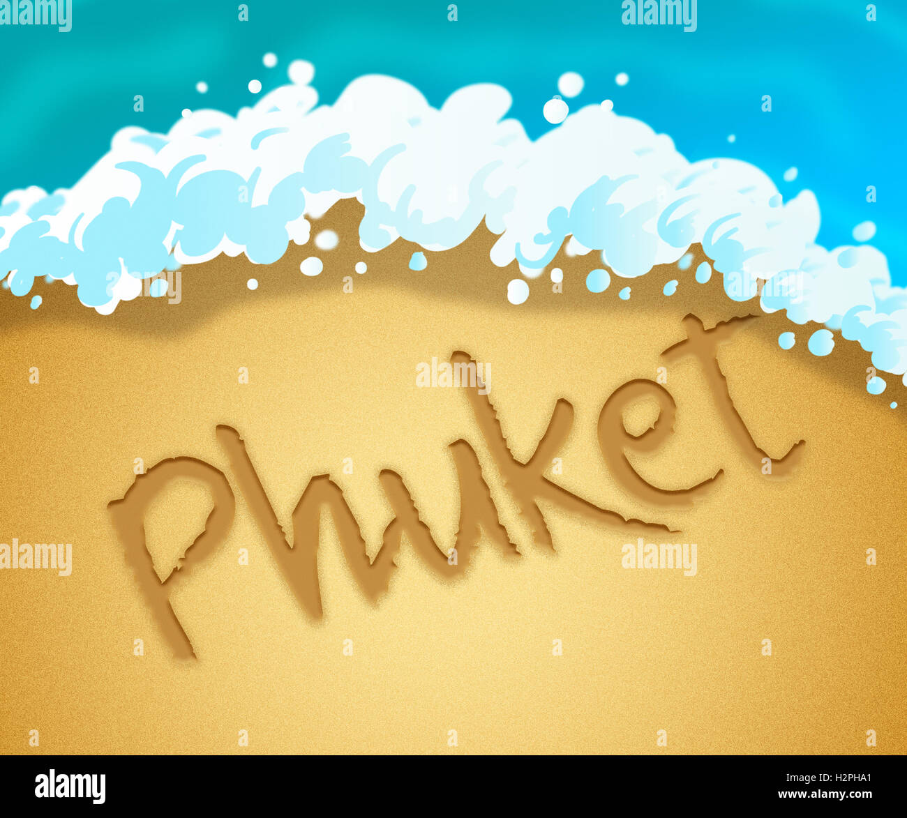 Phuket Holiday Showing Go On Leave In Thailand Stock Photo