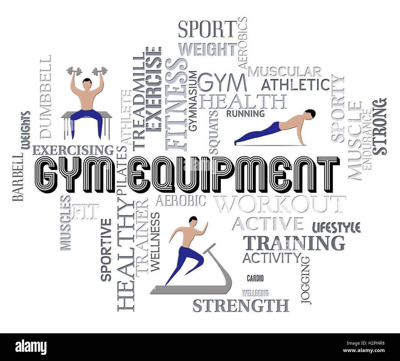 Gym Equipment Meaning Working Out And Exercising Gear Stock Photo - Alamy