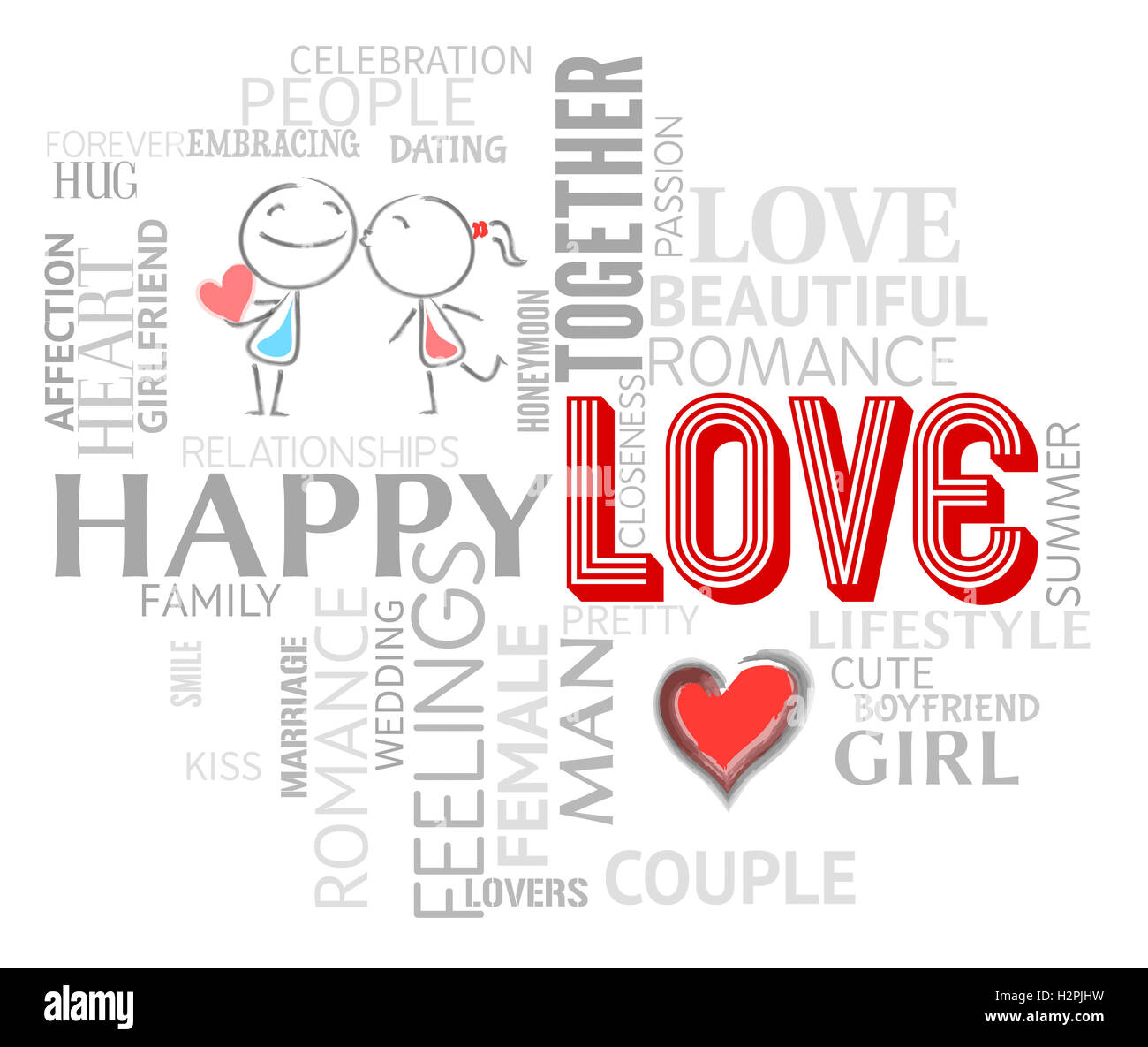 Love Words Representing Adoration Compassion And Dating Stock Photo - Alamy