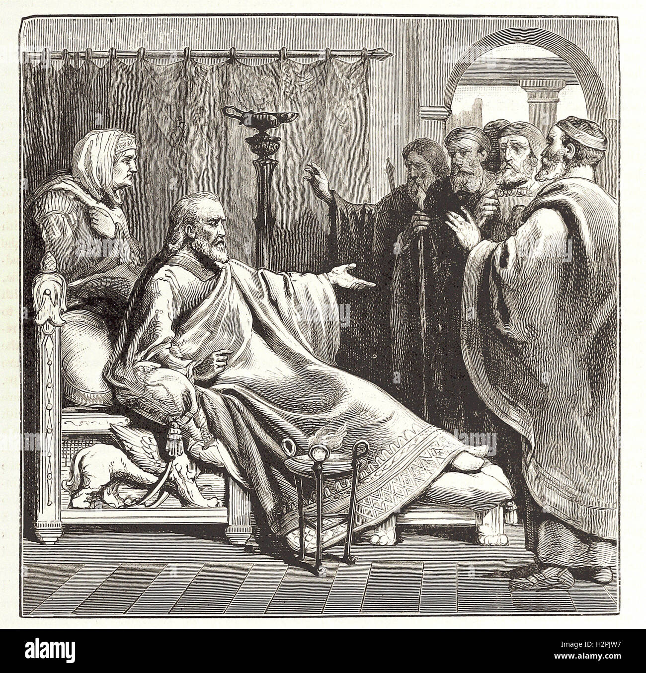 DEATH OF AUGUSTUS from 'Cassell's Illustrated Universal History