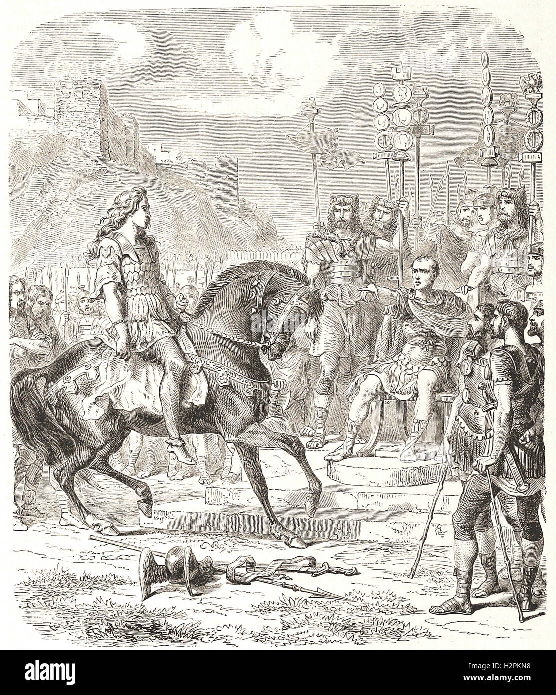 VERCINGETORIX BEFORE CÆSAR. - from 'Cassell's Illustrated Universal ...